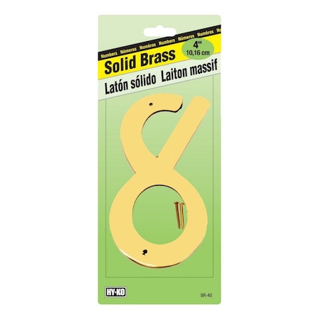 Number House 4 In.S Brass#8